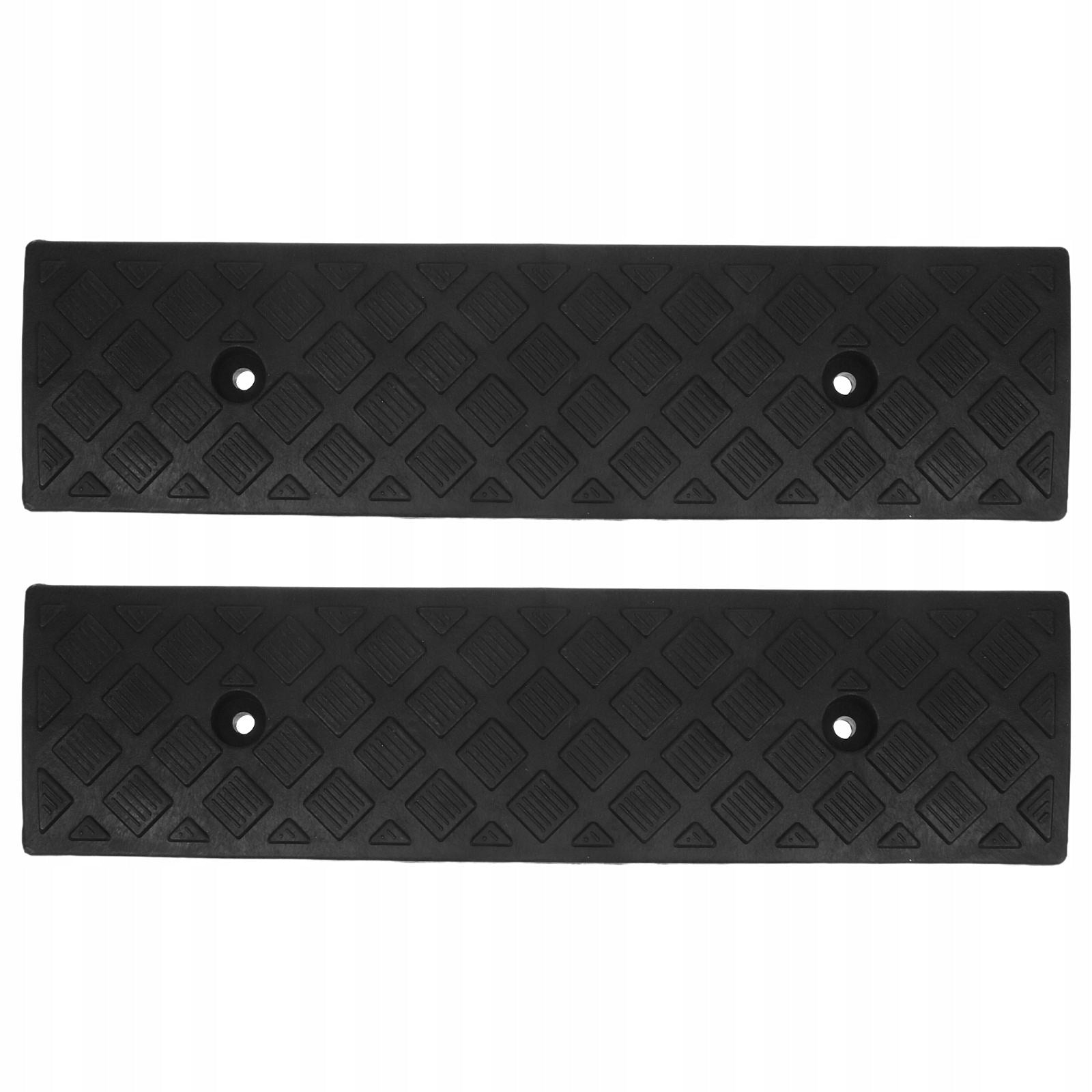 2Pcs Heavy Duty Black Rubber Car Ramps for Driveway and Vehicle Loading