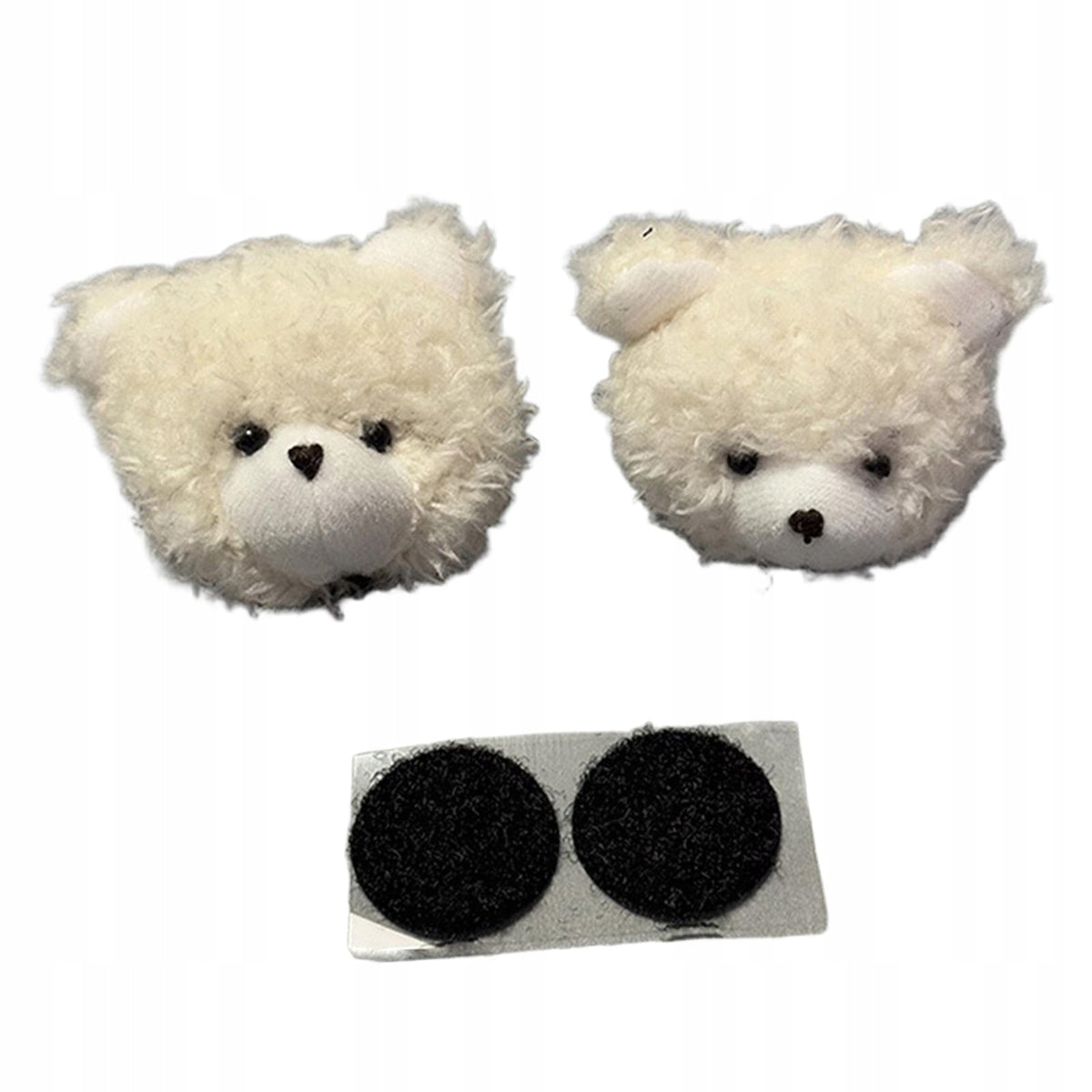 2Pcs Helmet Decorations Helmet Embellishments Removable for Women White