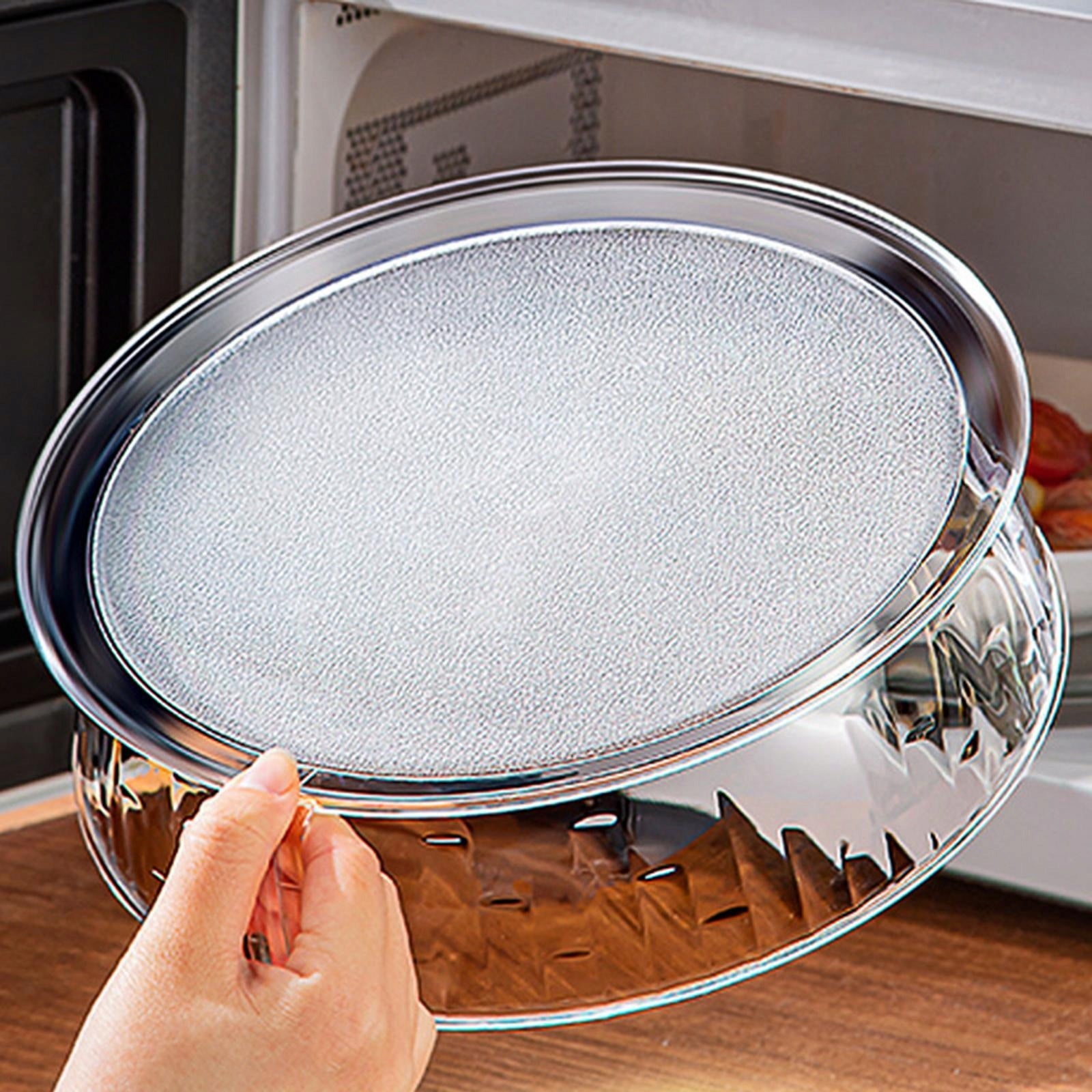 2Pcs Microwave Food Cover Microwave Splash Guard Serving Plate Cover 10" Packaging status original