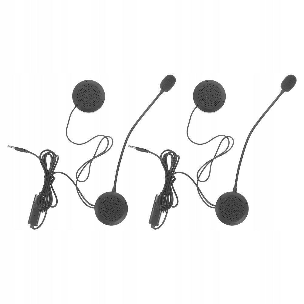 2Pcs Motorcycle Helmet Headset with Microphone, Clear Audio Black Manufacturer no brand