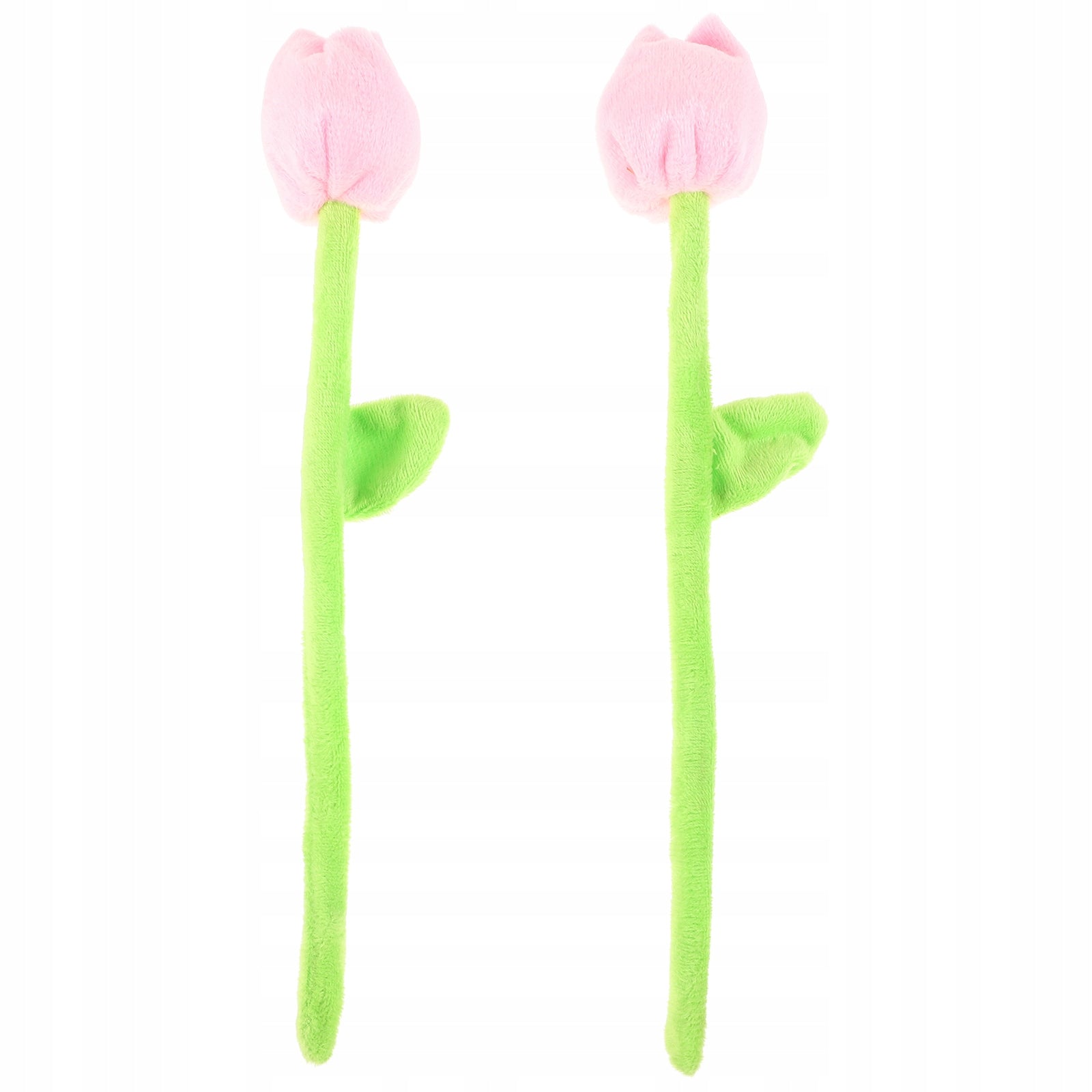 2Pcs Pink Tulip Flexible Motorcycle Flower Decor for Electric Bikes Color pink