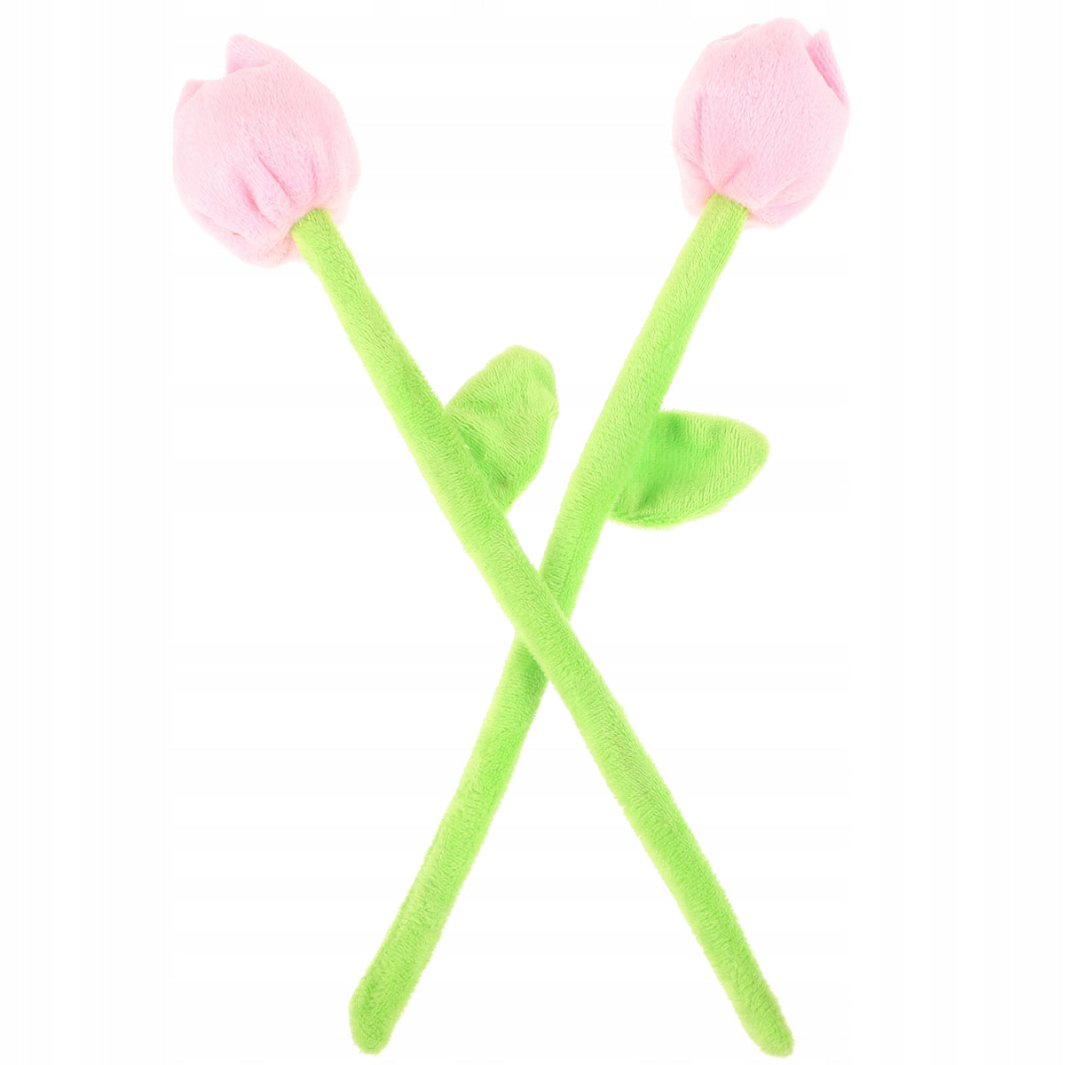 2Pcs Pink Tulip Flexible Motorcycle Flower Decor for Electric Bikes