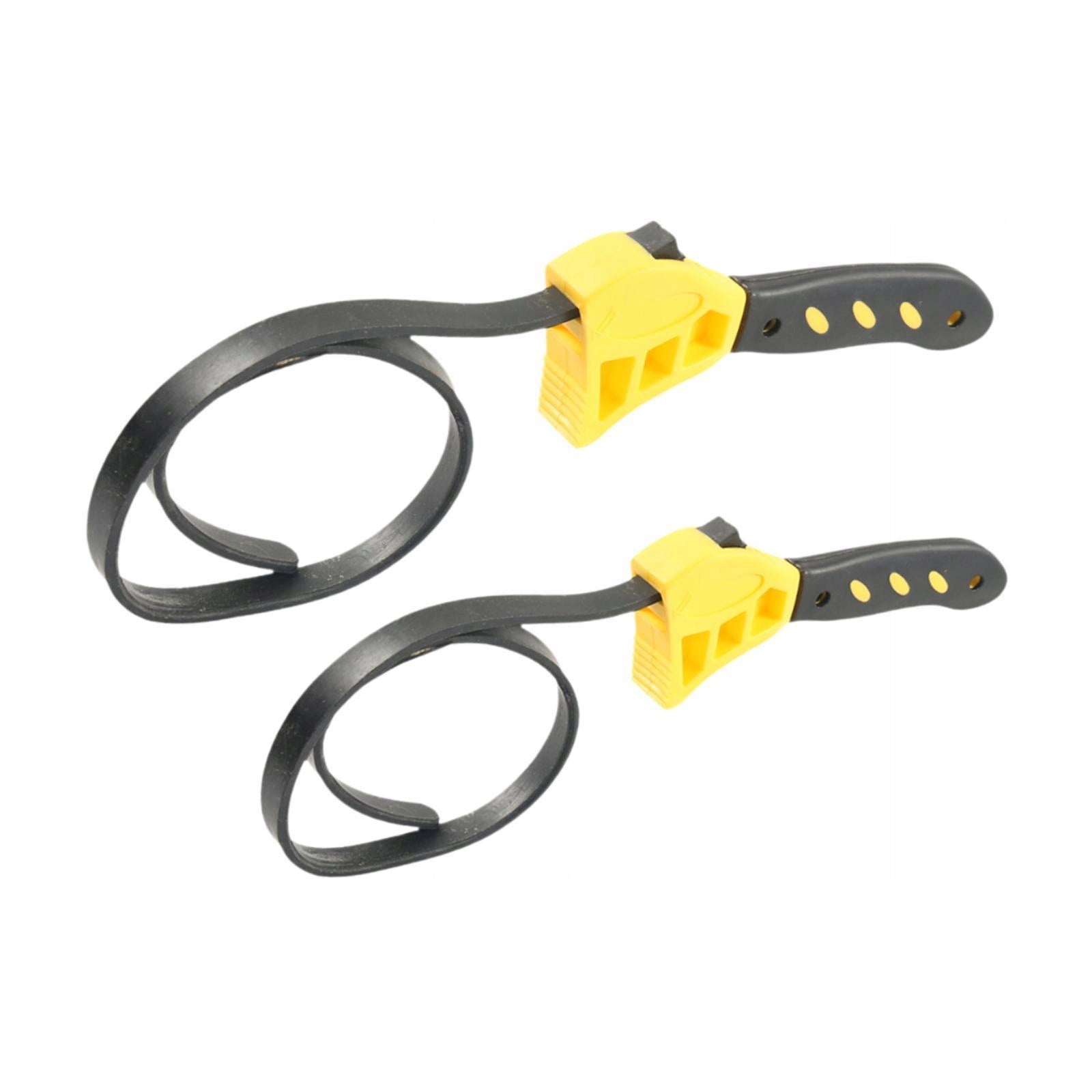 2Pcs Rubber Strap Wrench Set Oil Filter Removal Tool Comfortable