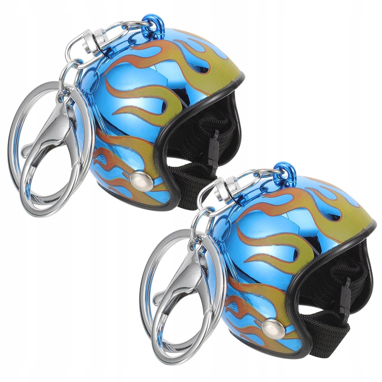 2SZT STYLOWY BRELOK MOTOCYKLOWY KASK DO KLUCZY METALOWO-PLASTIKOWY