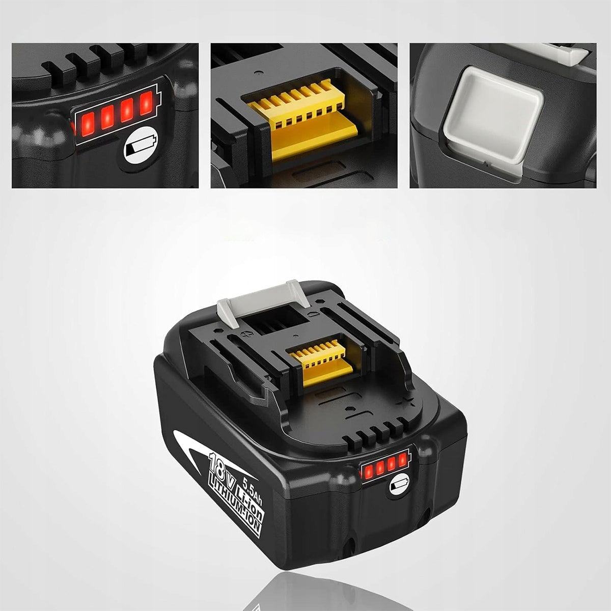 2X 18V LI-ION 5.5AH BATTERY FOR MOCK-UP BL1850B BL1860B POWER TOOLS Brand no brand