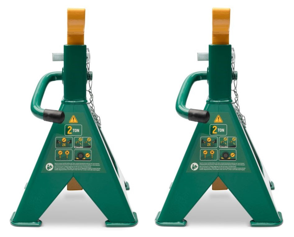 2X 2x 2T CAR STANDS SUPPORTS WITH PIN LOCK ADJUSTABLE SAT