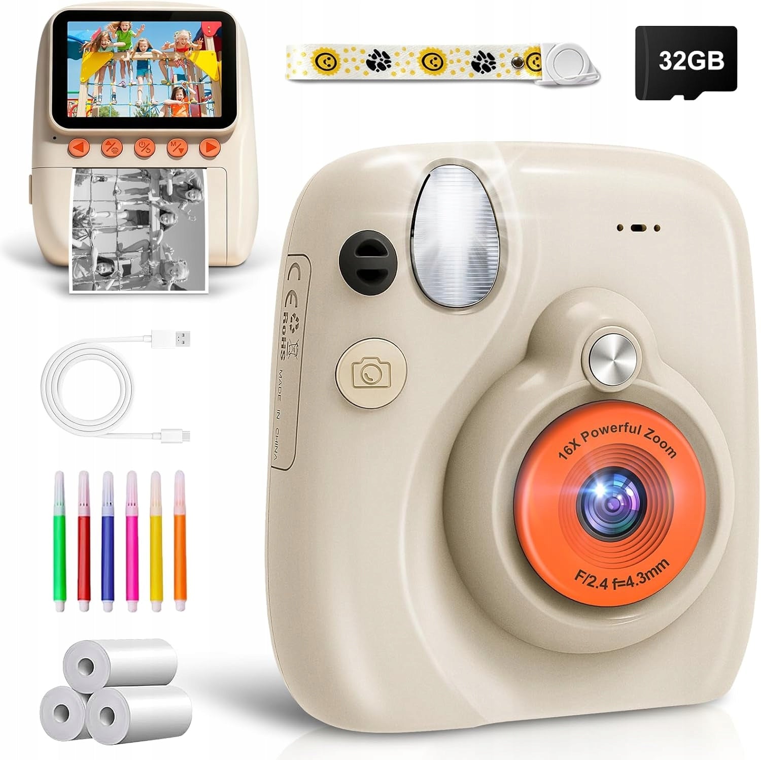 2X 48MP CAMERA WITH 3 INCH SCREEN AND PHOTO PRINTING KIT Model 6TY2492KQ2342