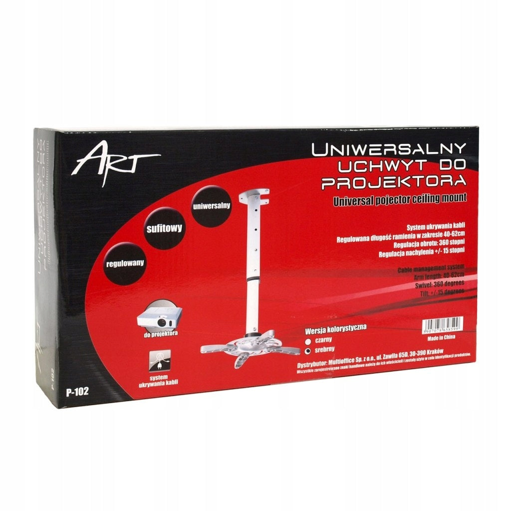 2X ART P-102S ceiling mount 40-62cm silver Manufacturer code RAMART P-102 SREBRNY