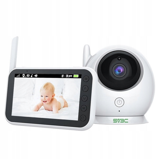 2X BABY MONITOR WITH Camera ABM100S LCD Display Night Mode White