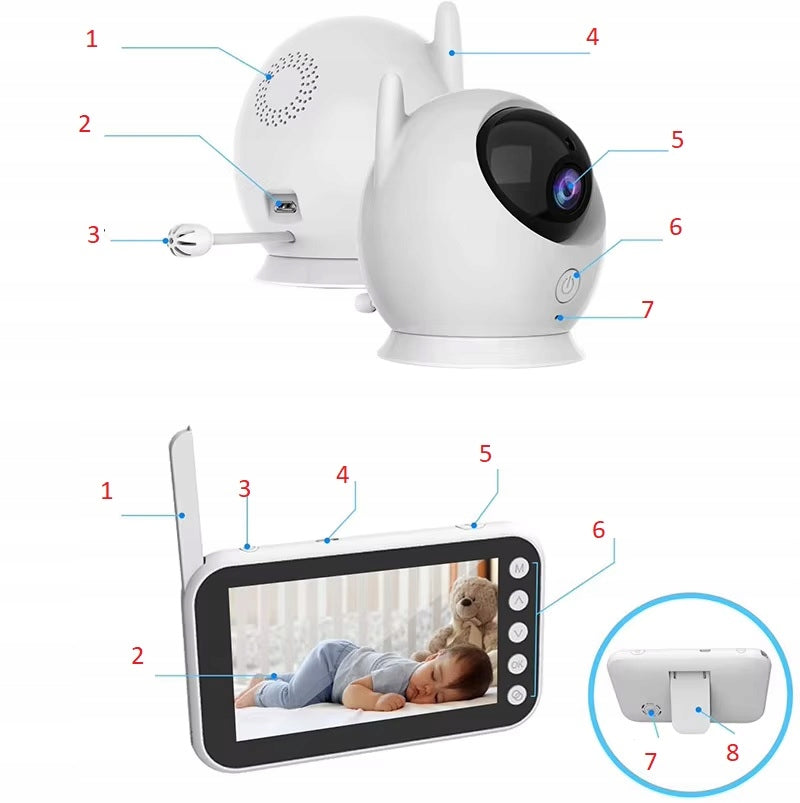 2X BABY MONITOR WITH Live Camera LCD Display Night Mode ABM100 Brand no brand