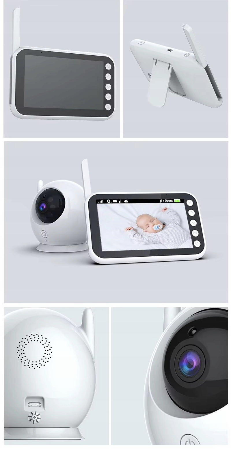 2X BABY MONITOR WITH Live Camera LCD Display Night Mode ABM100 Kind electronic nanny