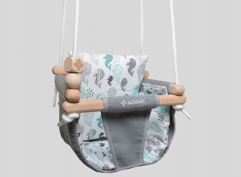 2X Baby Swing Junior Grey - whale Brand no brand