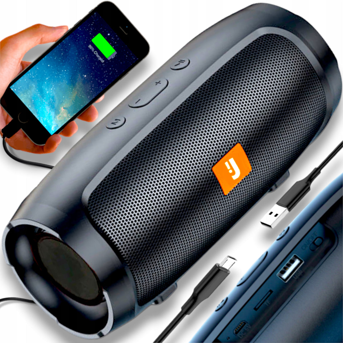 2X Bluetooth Speaker, Blue, 8,7 x 7,5 x 4,1 cm