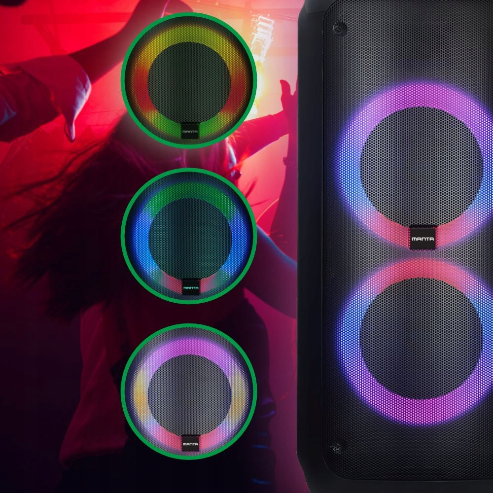 2X Bluetooth speaker Karaoke Manta 2x8' Manta ATTIS microphone SPK0802B120 ra Model ATTIS