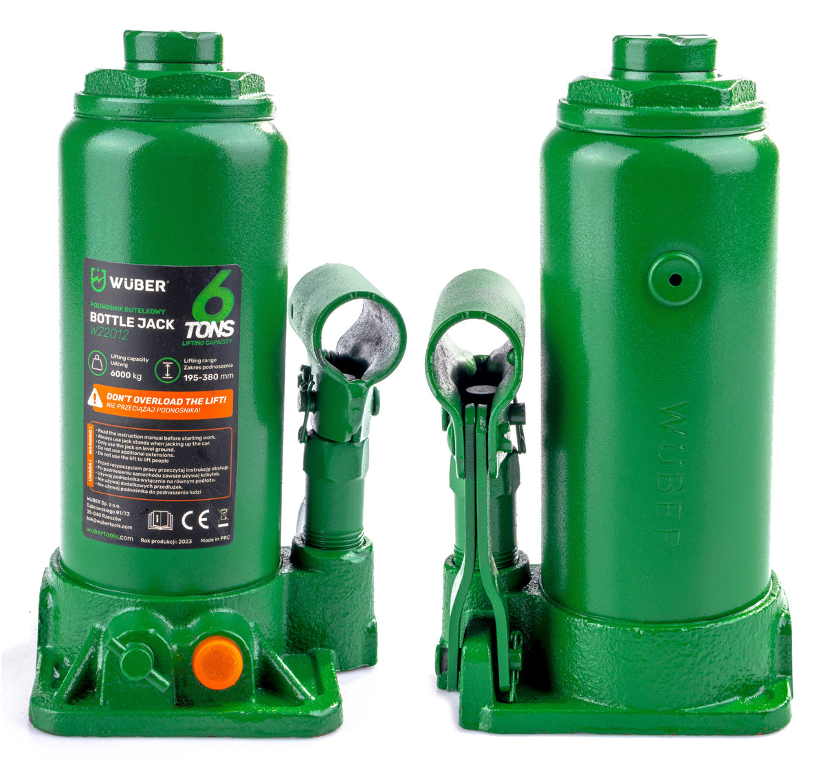 2X CAR JACK 195-380 MM POST HYDRAULIC JACK VALVE 6 T Product weight with unit packaging 3.5 kg