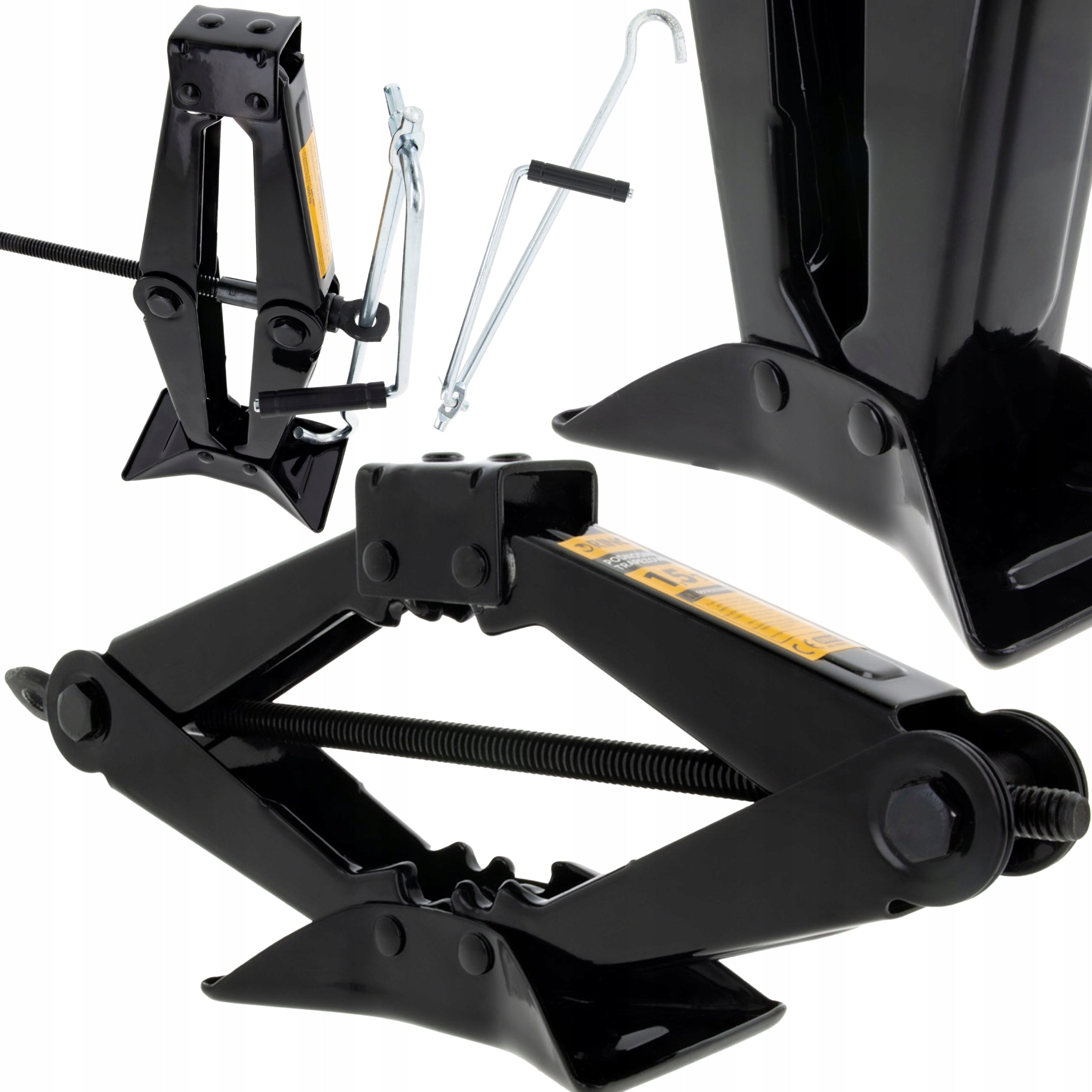 2X CAR JACK TRAPEZOIDAL LIFT LOW PROFILE UP TO 1,5T RINO JAC1 Product weight with unit packaging 3 kg
