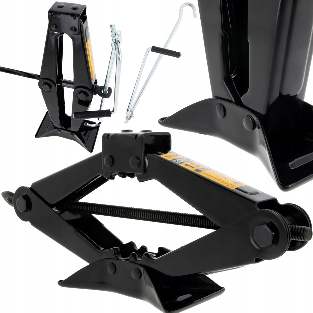 2X CAR JACK TRAPEZOIDAL LIFT LOW PROFILE UP TO 1,5T RINO JAC1 Product weight with unit packaging 3 kg