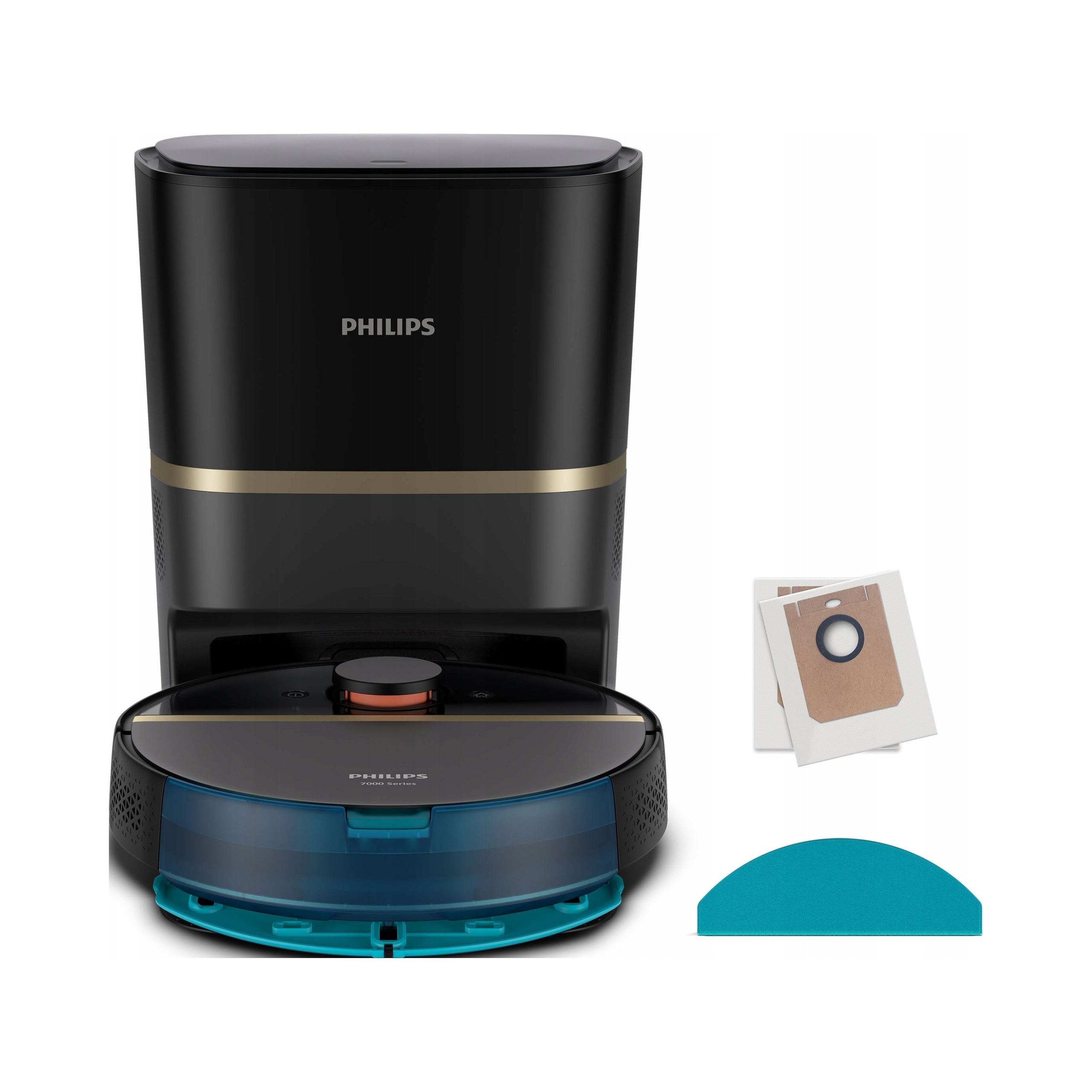 2X CLEANING ROBOT PHILIPS HOMERUN 7000 SERIES XU7100/01 BLACK