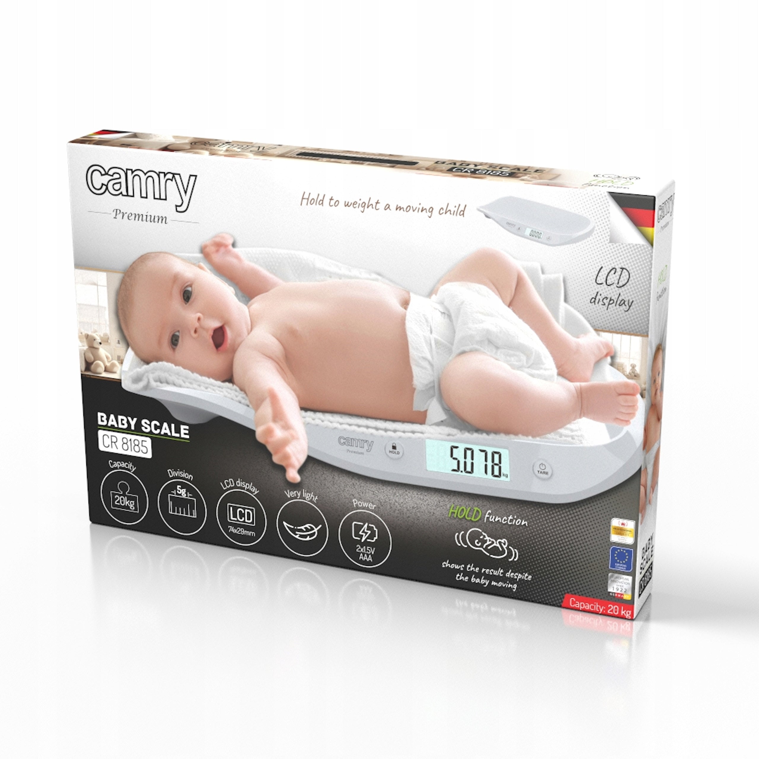 2X Camry CR 8185 Infant Weight up to 20kg with Automatic HOLD Function Kind electronic