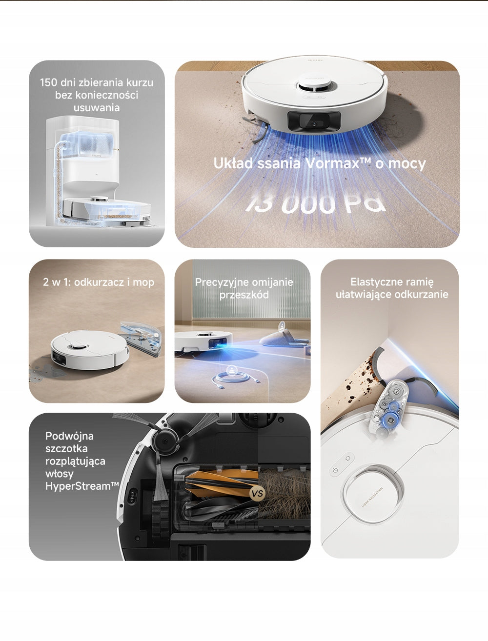 2X Cleaning robot Dreame D20 Pro Plus white Dominant color white