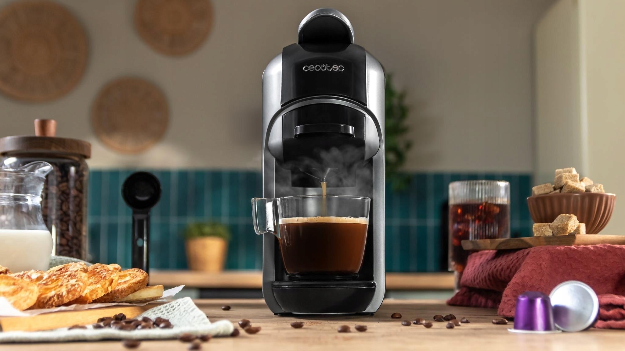 2X Coffee Maker Cecotec FreeStyle Compact Ground Coffee Capsules 1450W 19 Model FreeStyle Compact