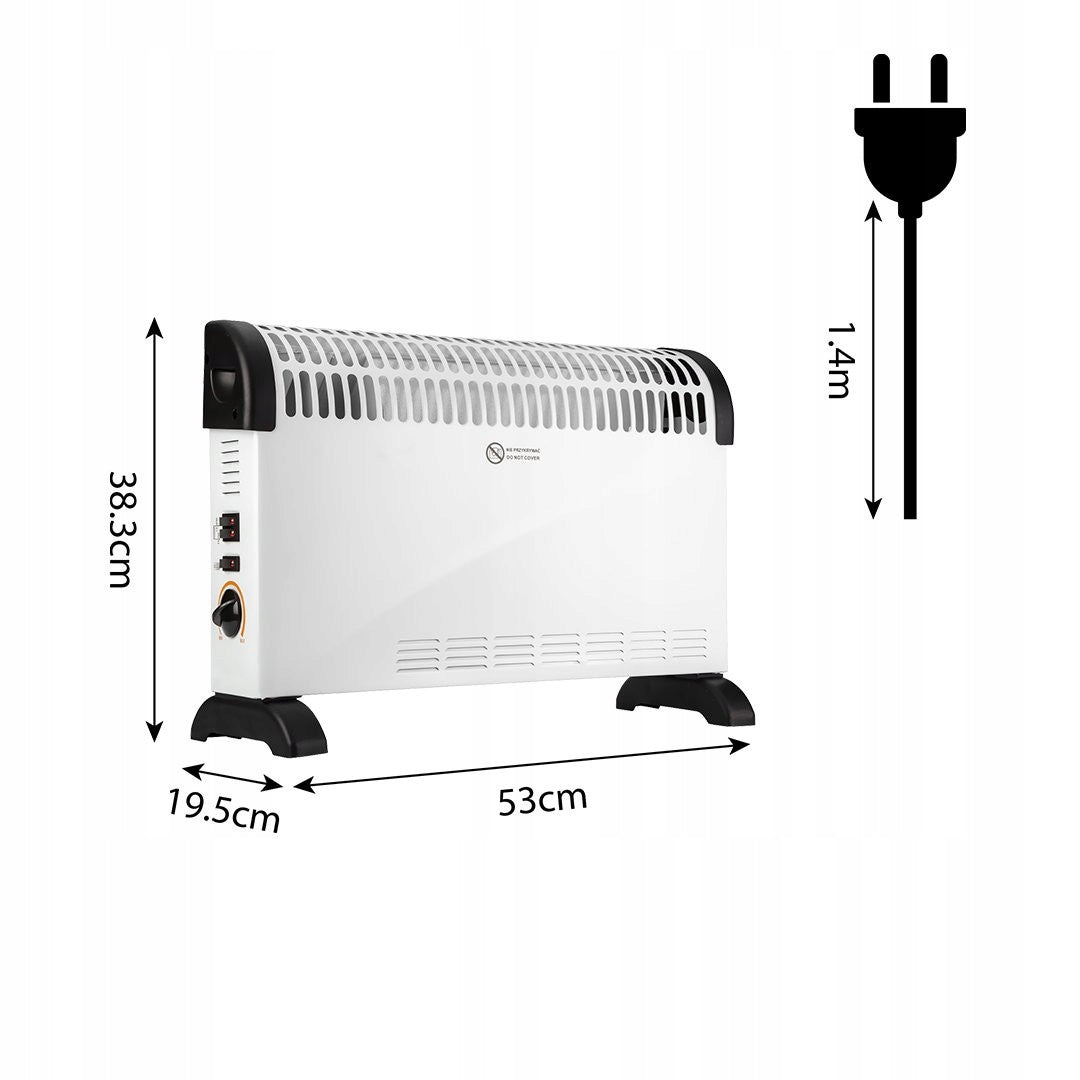 2X Convector heater with thermostat electric convector 2000W calorife
