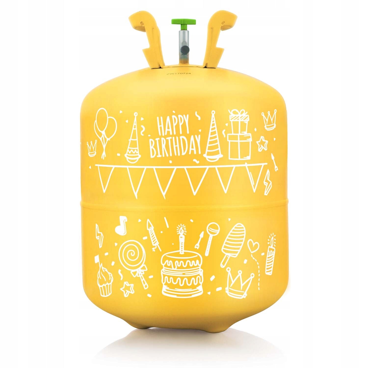 2X Cylinder with helium Ricokids 0.42 m³ with balloons and ribbon Cylinder capacity 0.42 m3