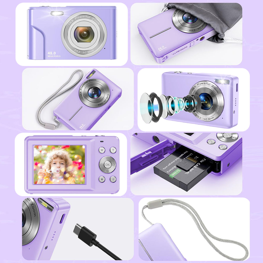 2X DIGITAL CAMERA 44MP 1080P ZOOM 16X WITH LCD SCREEN 24 INCH RECHARGEABLE Brand no brand
