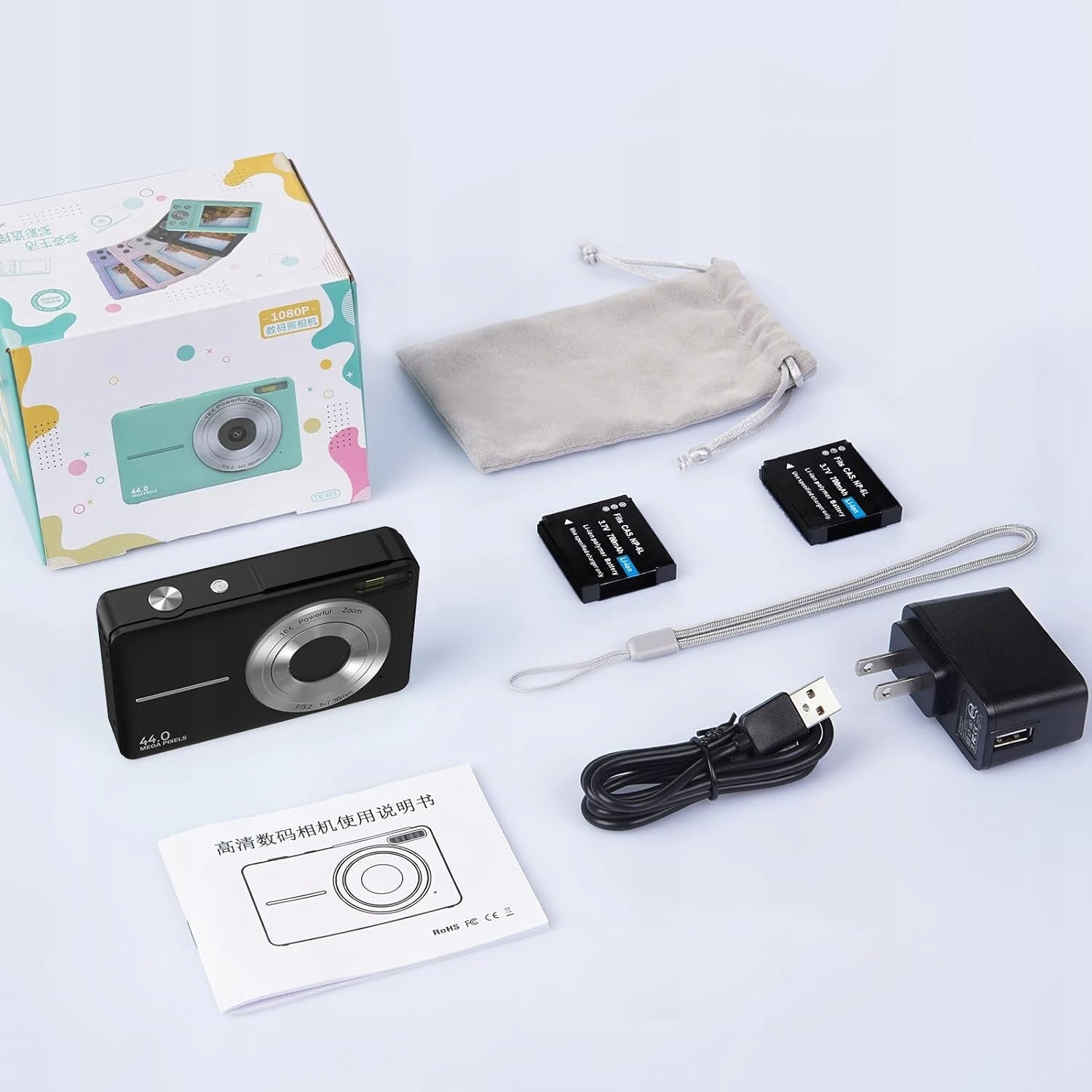 2X DIGITAL CAMERA 4K UHD 3'' 48MP 16X ZOOM COMPACT CAMERA Brand no brand