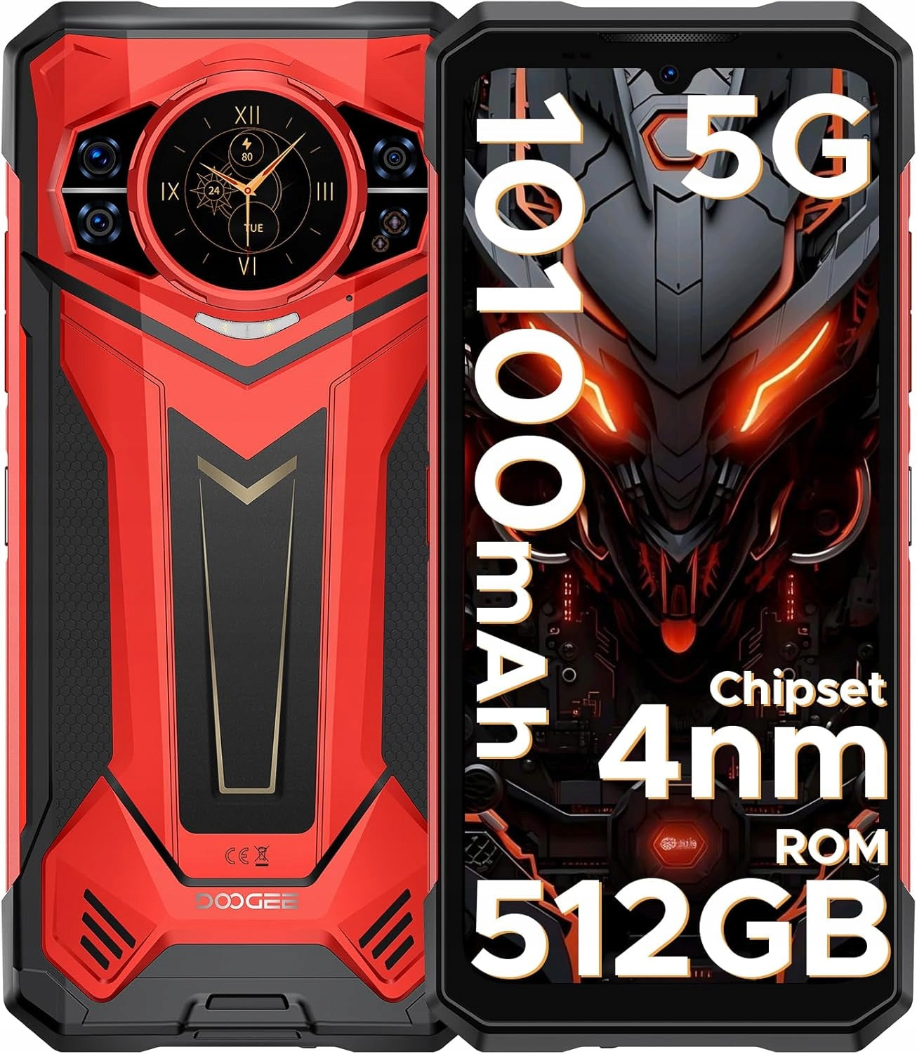 2X DOOGEE S200 Plus 5G 16+20/512GB 10100mAh, Black Brand DOOGEE