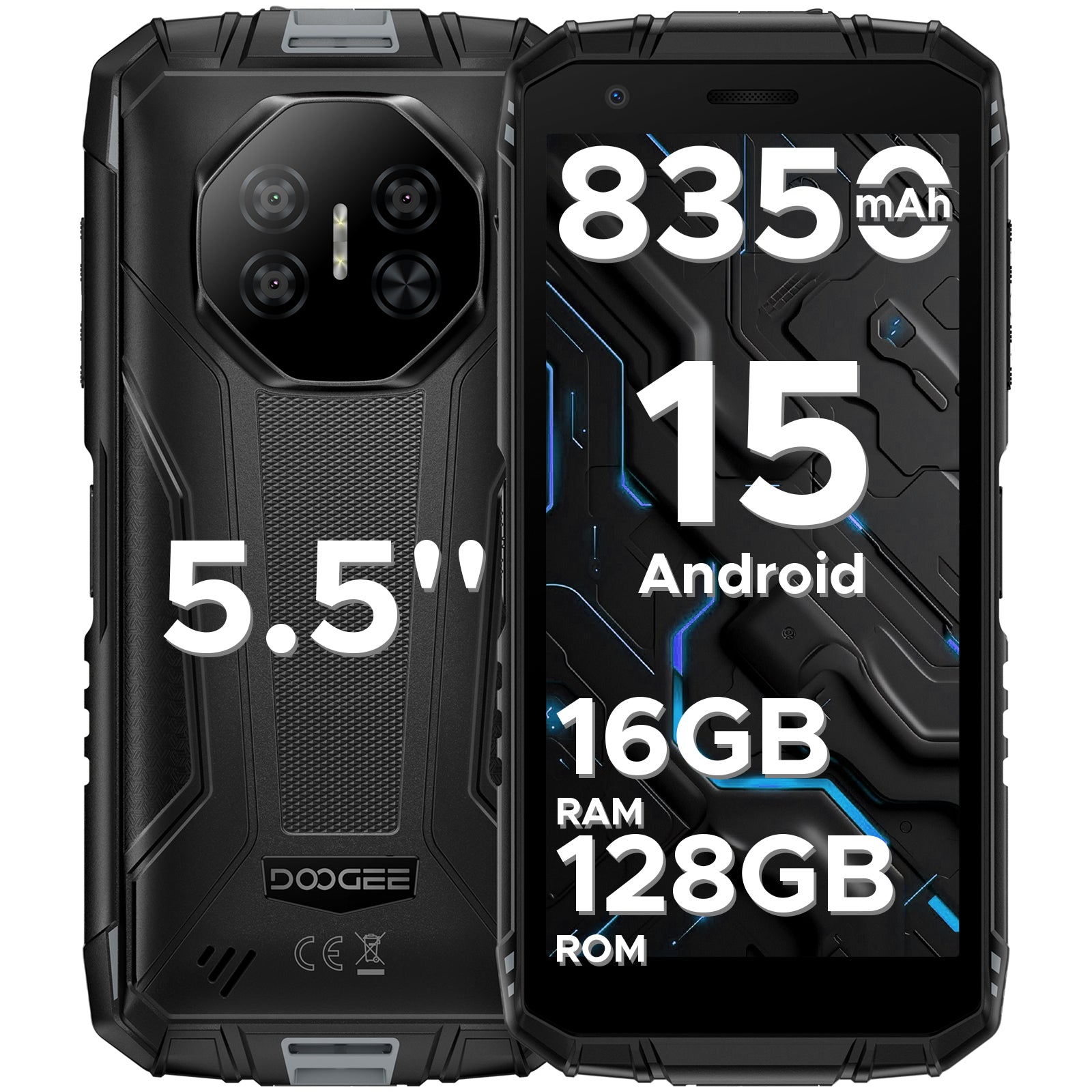 2X DOOGEE S41T 4/64 GB, 6300 mAh, smartphone, black Brand DOOGEE