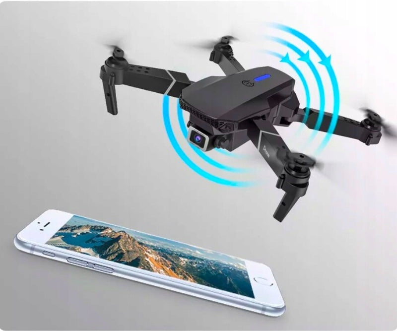 2X DRONE E99 PRO WiFi CASE GREY 2 CAMERAS 3 BATTERIES SUITCASE