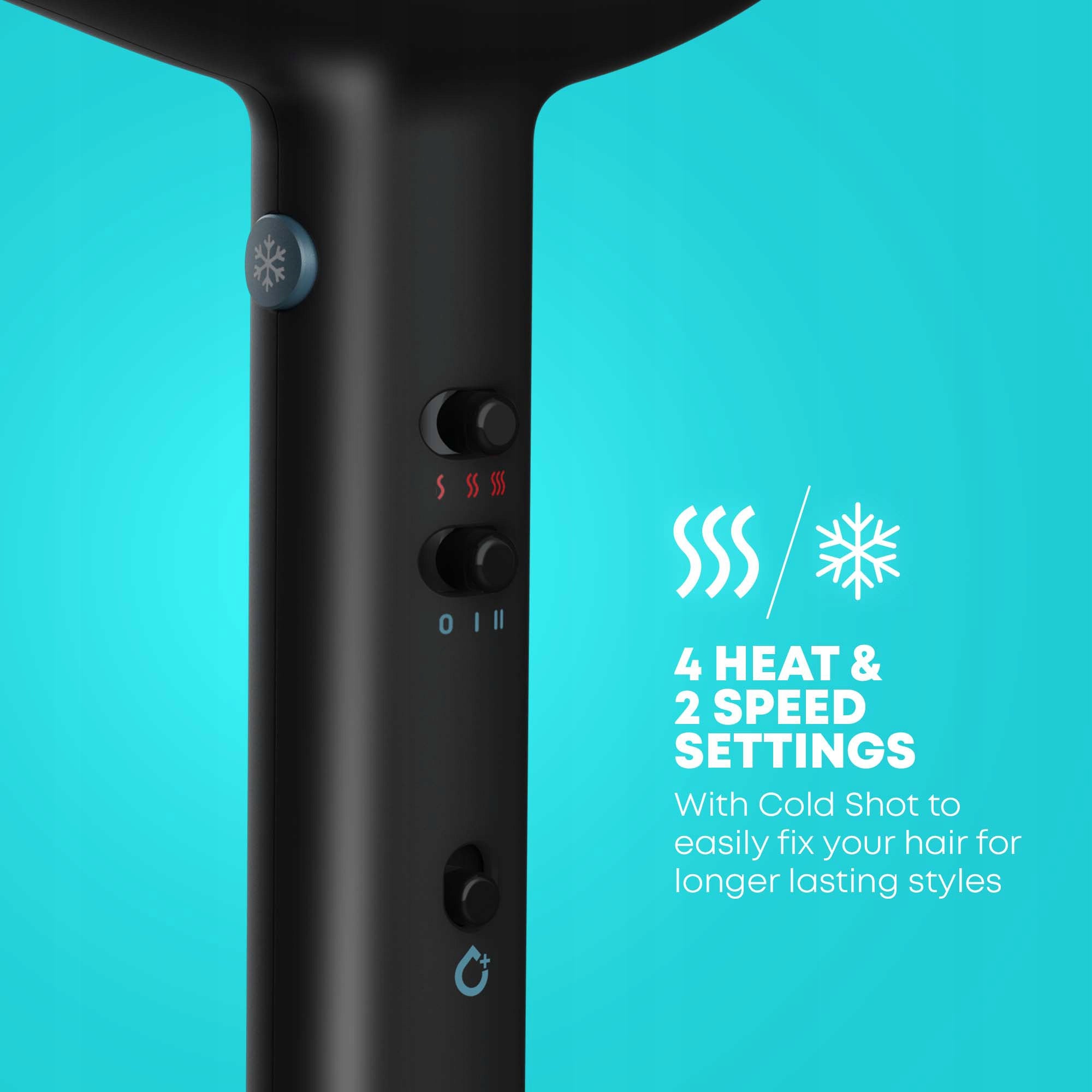 2X Dryer REVAMP Progloss Hydro Shield X Shine DR-6000 Black Model DR-6000-EU