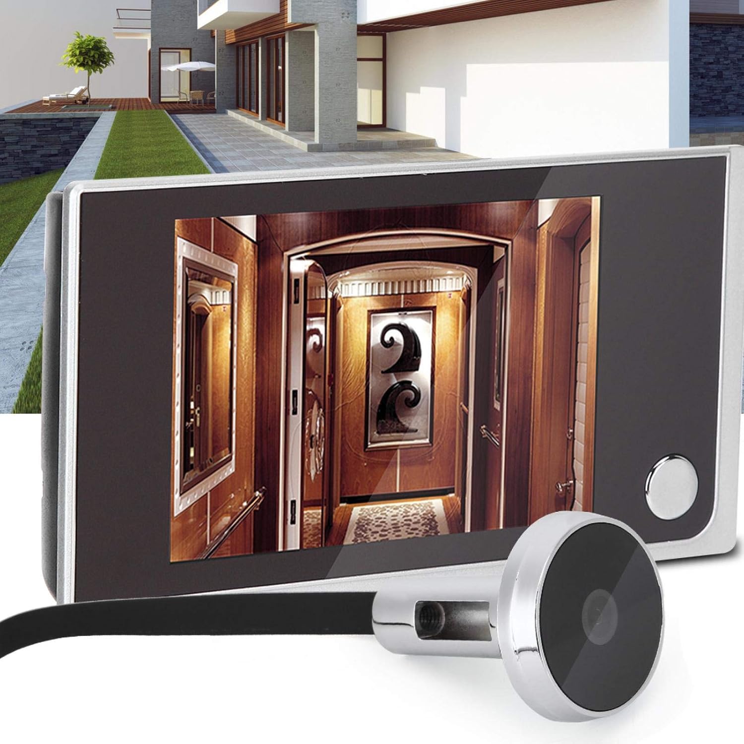 2X ELECTRONIC VIEWFINDER LCD 3,5'' DIGITAL DOORBELL