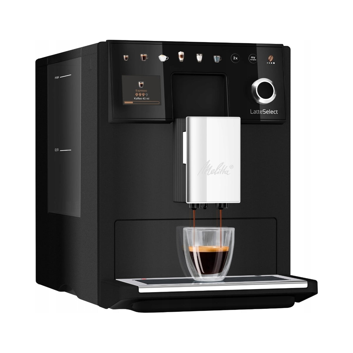 2X ESPRESSO MACHINE MELITTA LatteSelect frosted black F63/0-212
