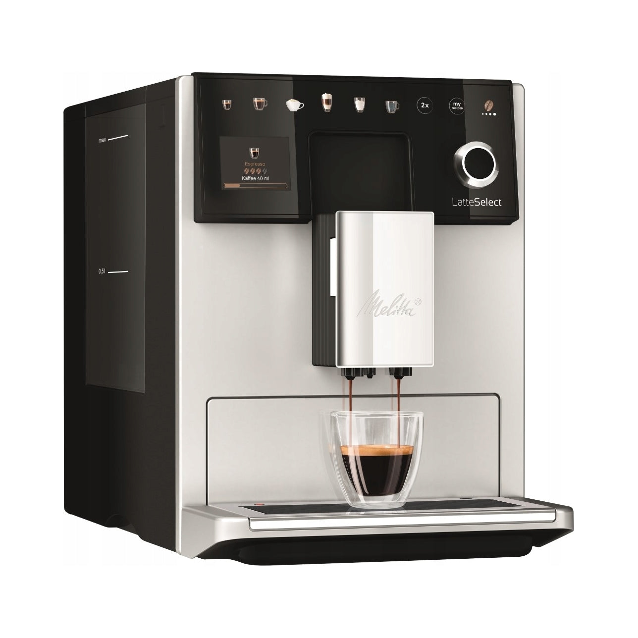 2X ESPRESSO MACHINE MELITTA LatteSelect silver-black F63/0-211