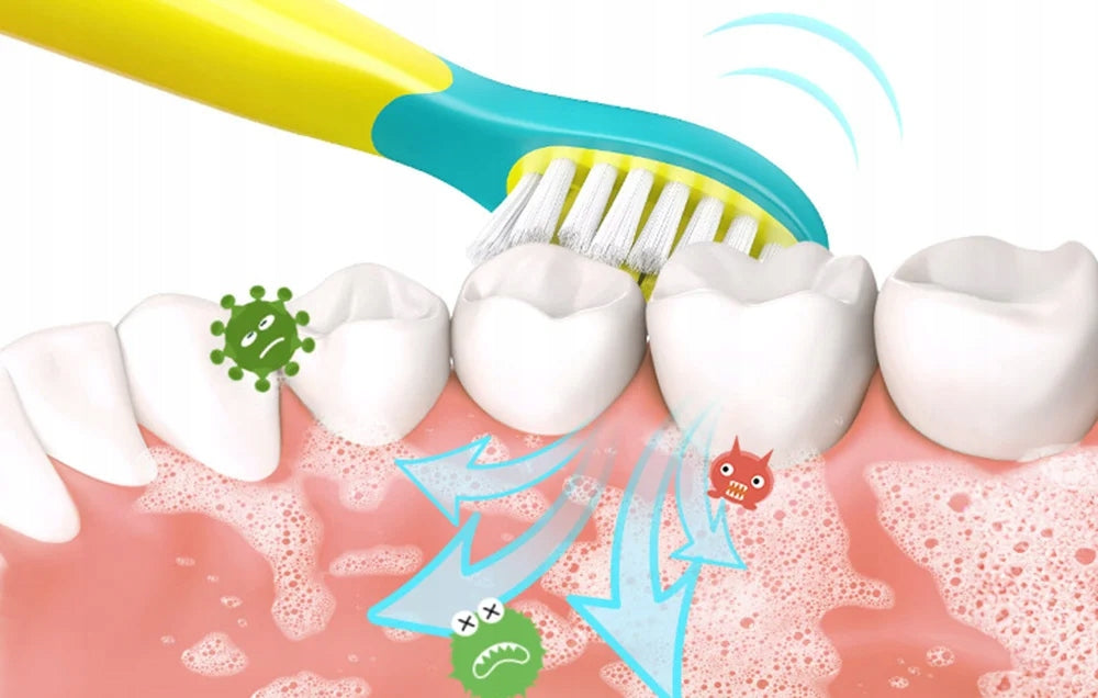 2X Electric Sonic Toothbrush for Children Yellow + Akcesoria Kind toothbrush