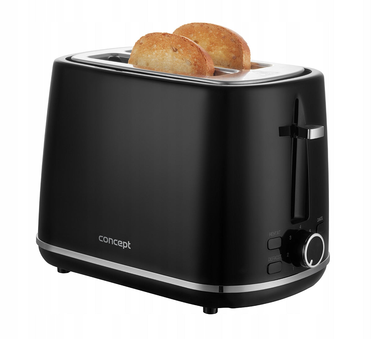 2X Electric Toaster 930W 7 Degree Redness Black Concept TE2075 Brand Concept