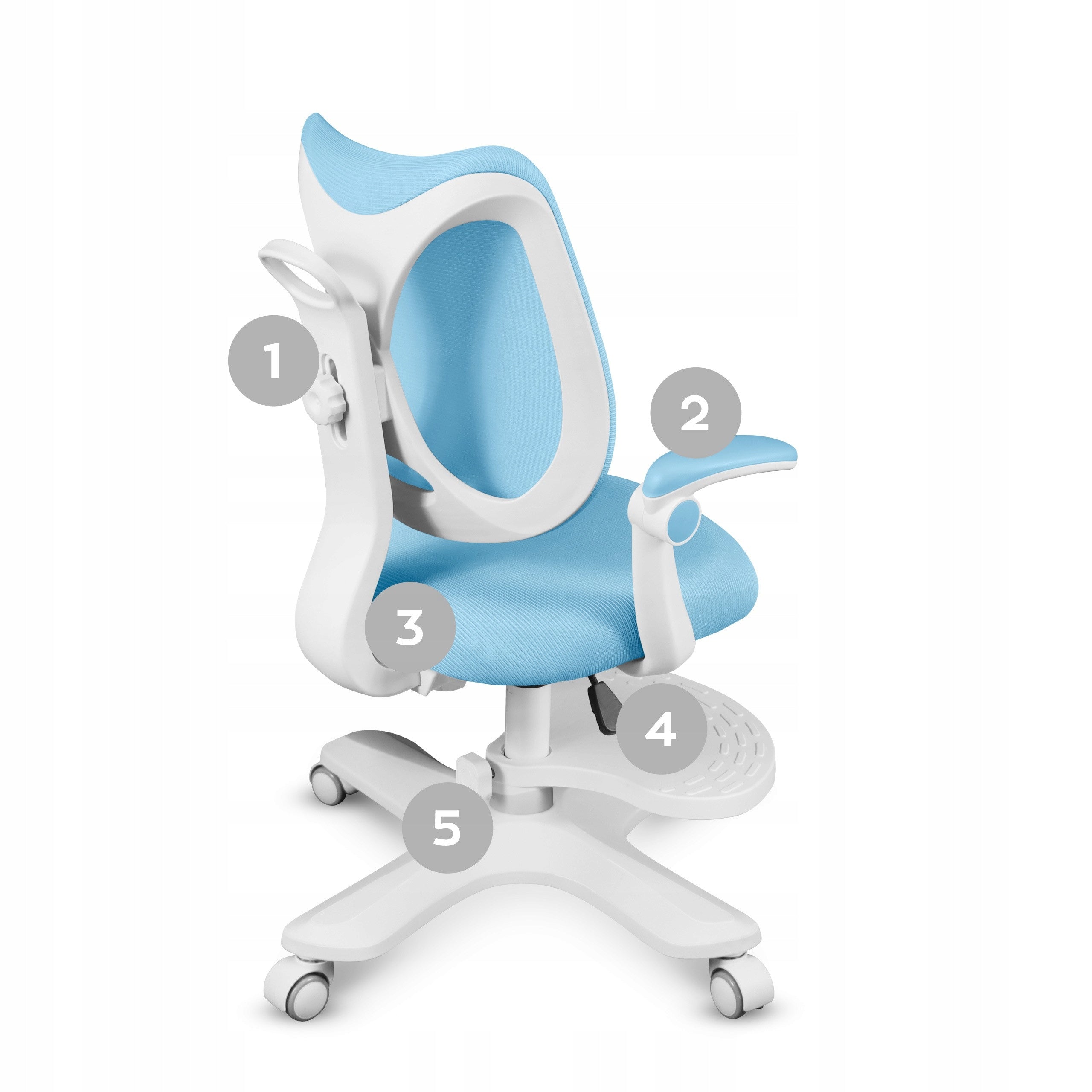 2X Ergonomic chair Huzaro Mark Adler Junior 4.6 Blue Furniture depth 52.5 cm