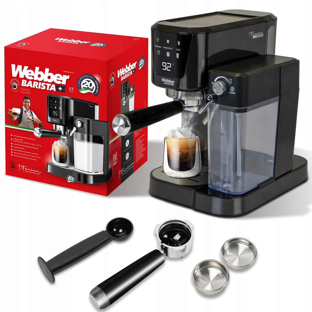 2X Espresso machine flask Webber Brand Webber