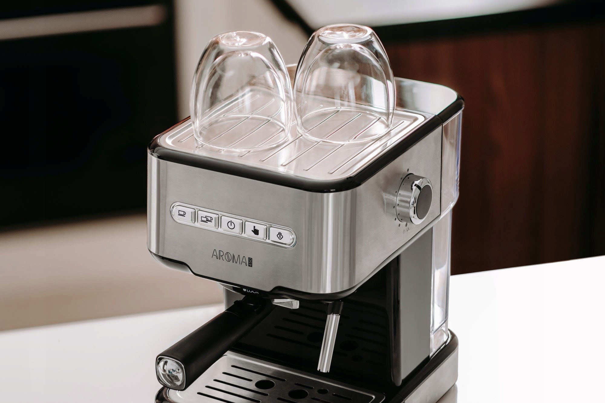 2X Espresso machine flask for coffee 850W Teesa + milk frother 15ba Model AROMA 450