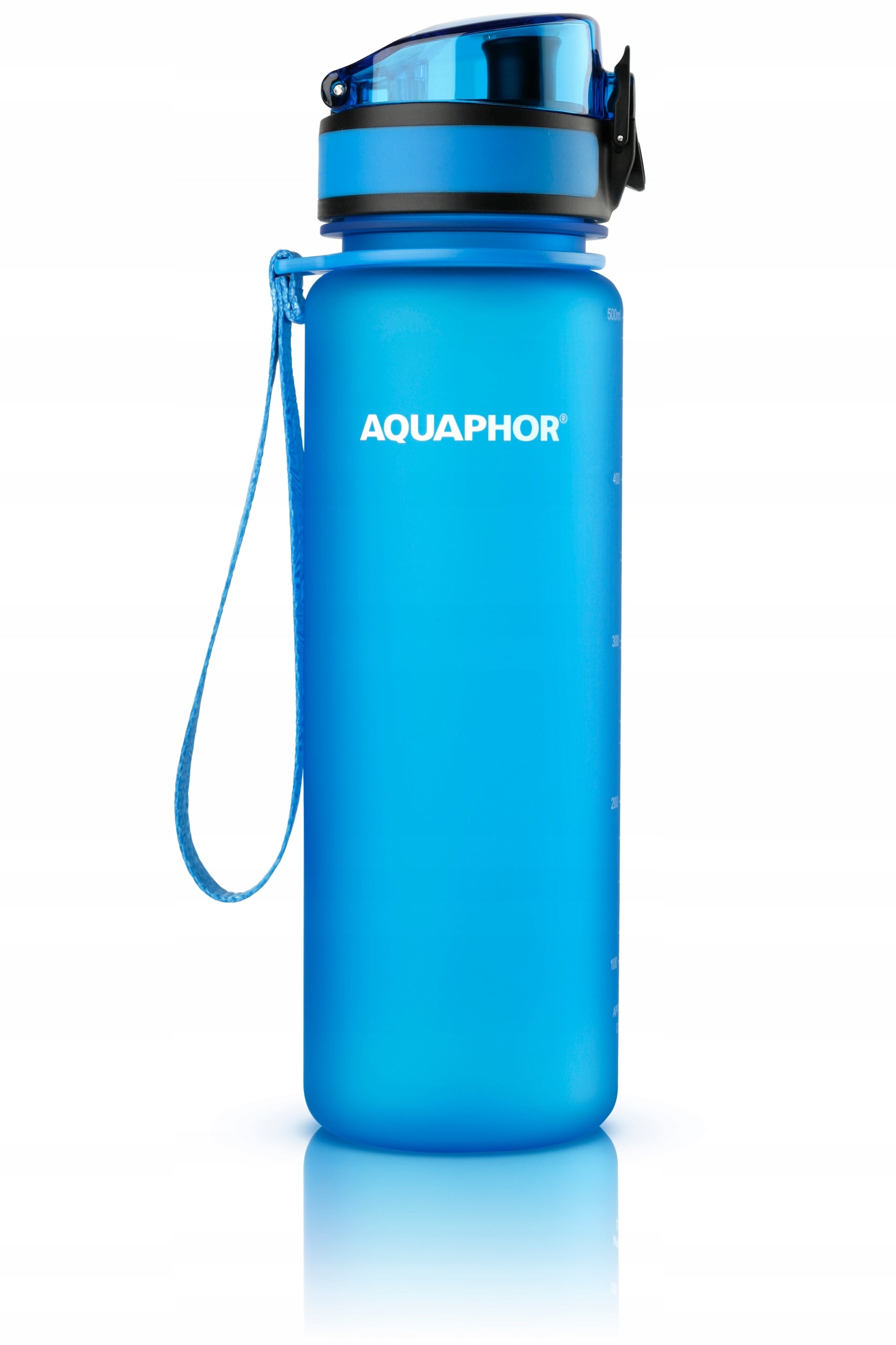 2X Filter bottle for running Aquaphor City 500 ml + 2 filters, blue Model City