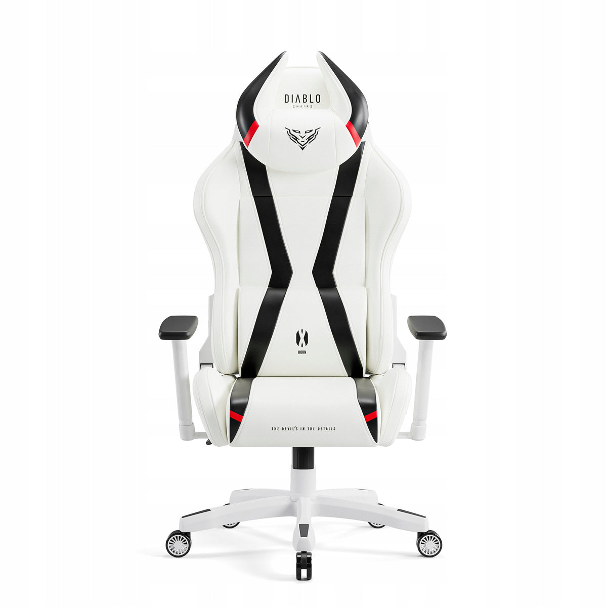 2X Gaming Chair Diablo Chairs X-Horn 2.0 Normal Size White & Black Brand Diablo Chairs