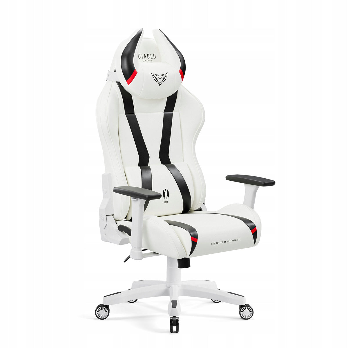 2X Gaming Chair Diablo Chairs X-Horn 2.0 Normal Size White & Black