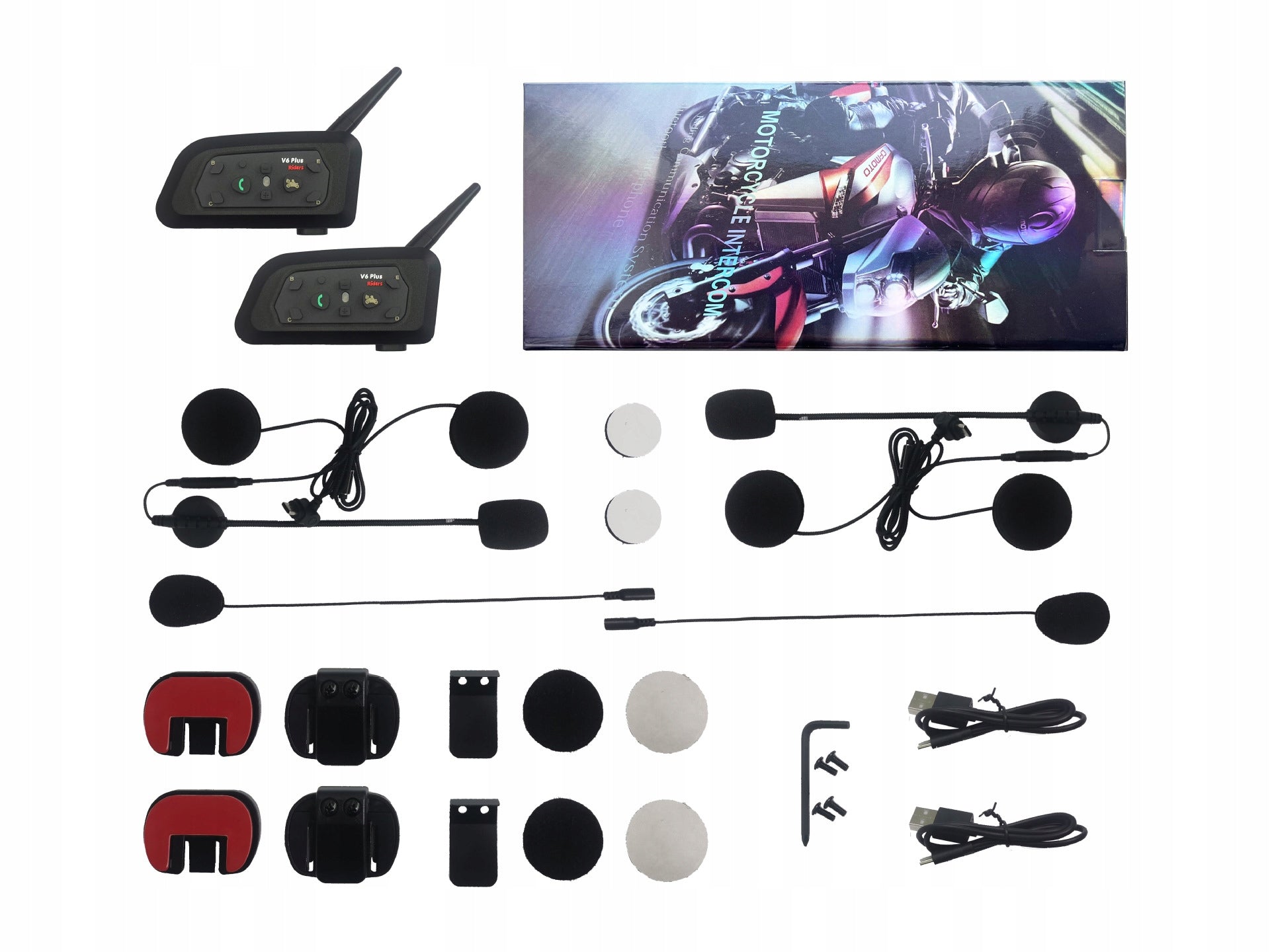 2X INTERCOM MOTORCYCLE INTERCOM EJEAS V6 PRO NEW VERSION 2024 IP67 1200M Manufacturer's catalog number 6921334216841