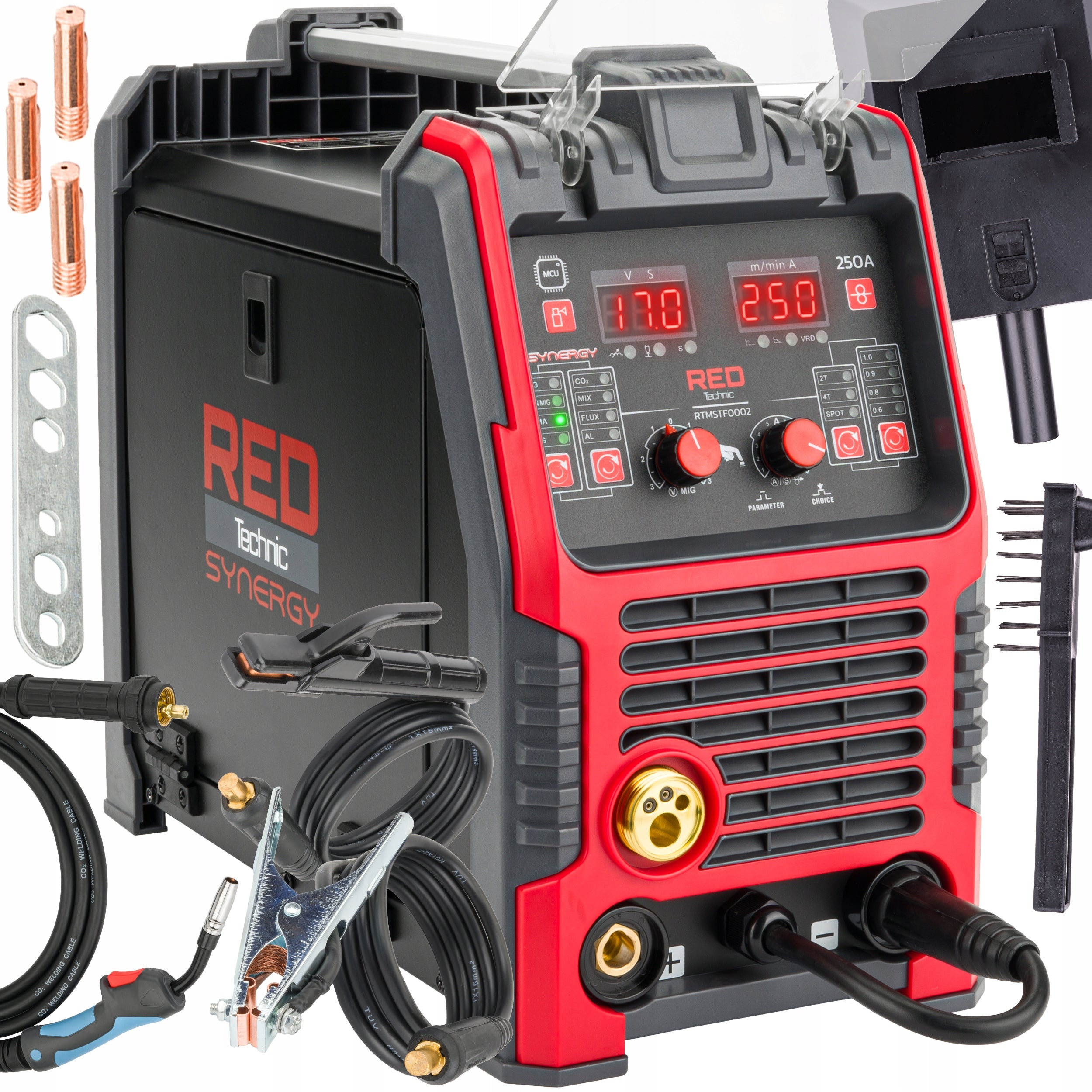2X INVERTER WELDING MACHINE MIGOMAT MIG MAG MMA FLUX TIG 220A SYNER