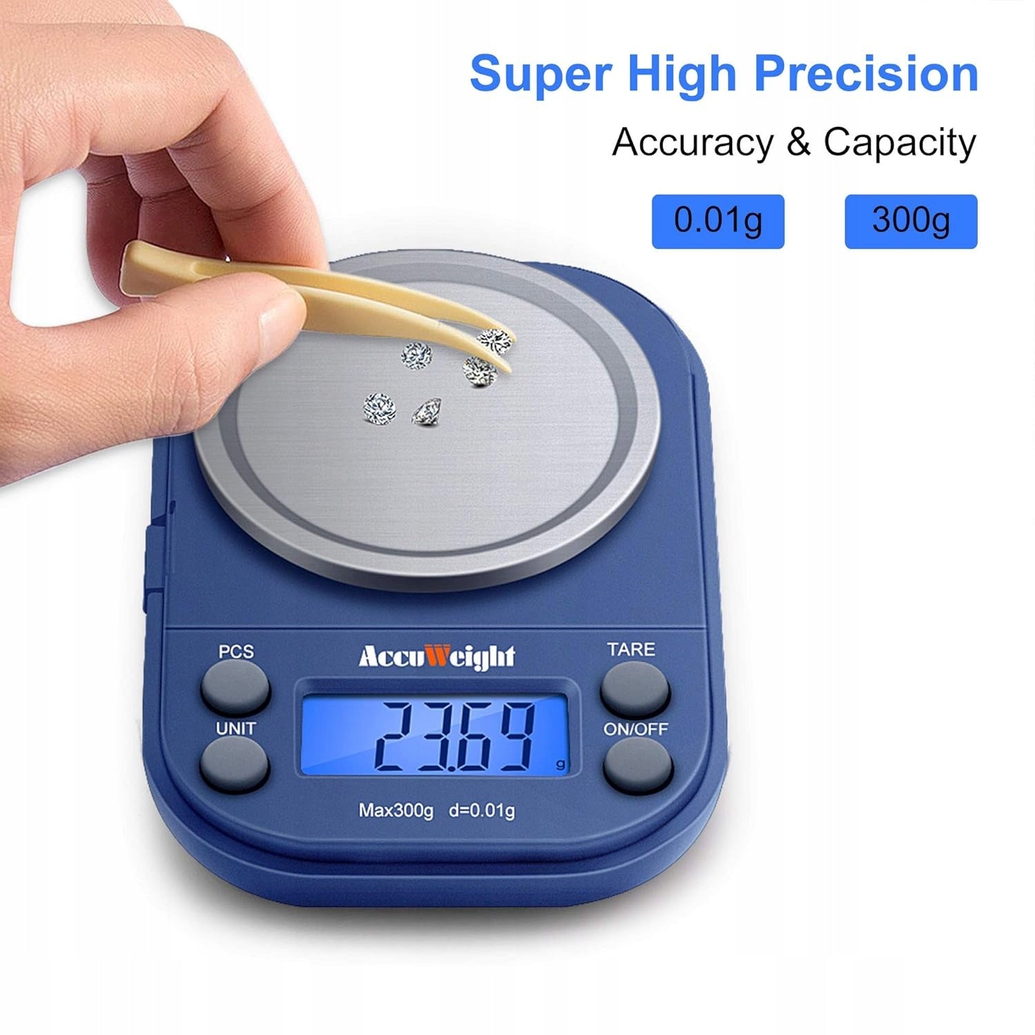 2X JEWELER'S SCALE 300G/0,01G LCD, COUNTING, TARE, BOWL, POCKET, E Brand no brand