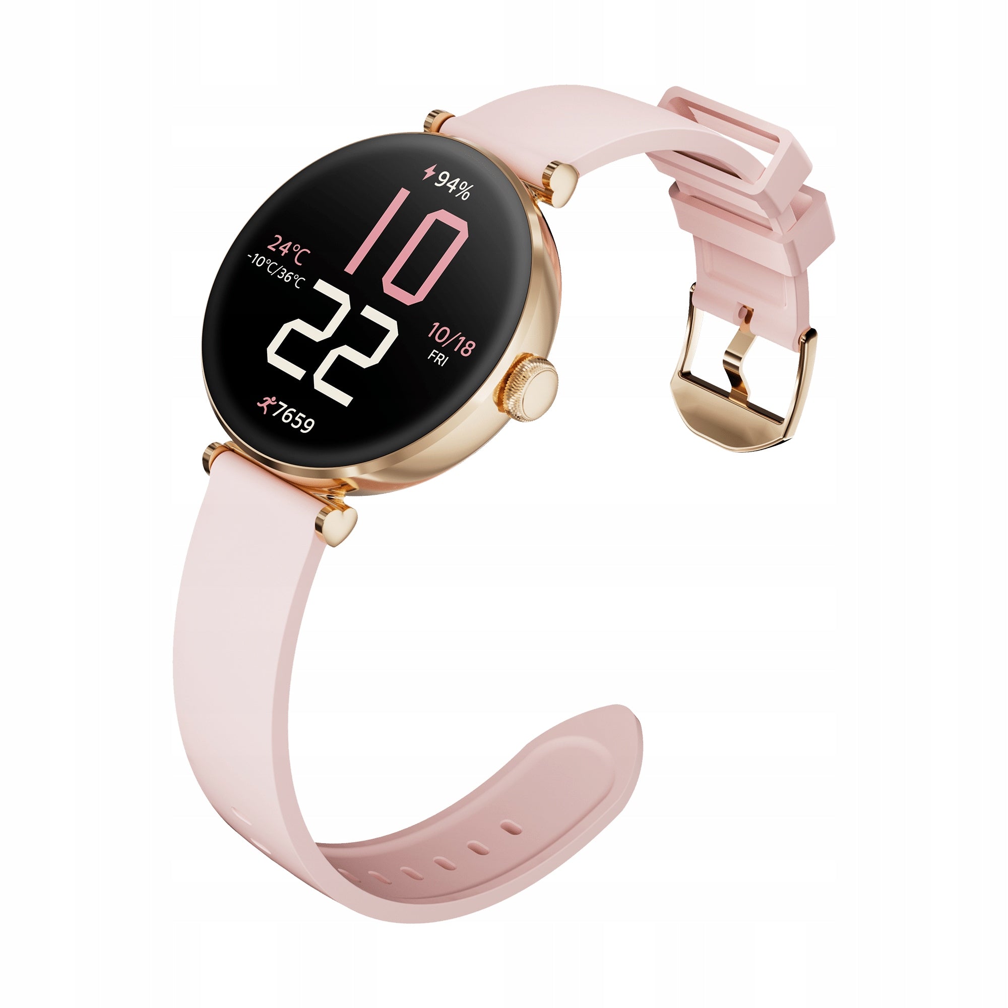 2X KIESLECT Pura Gold Smartwatch 1.19" AMOLED Bluetooth 5.2 IP68 Brand Kieslect