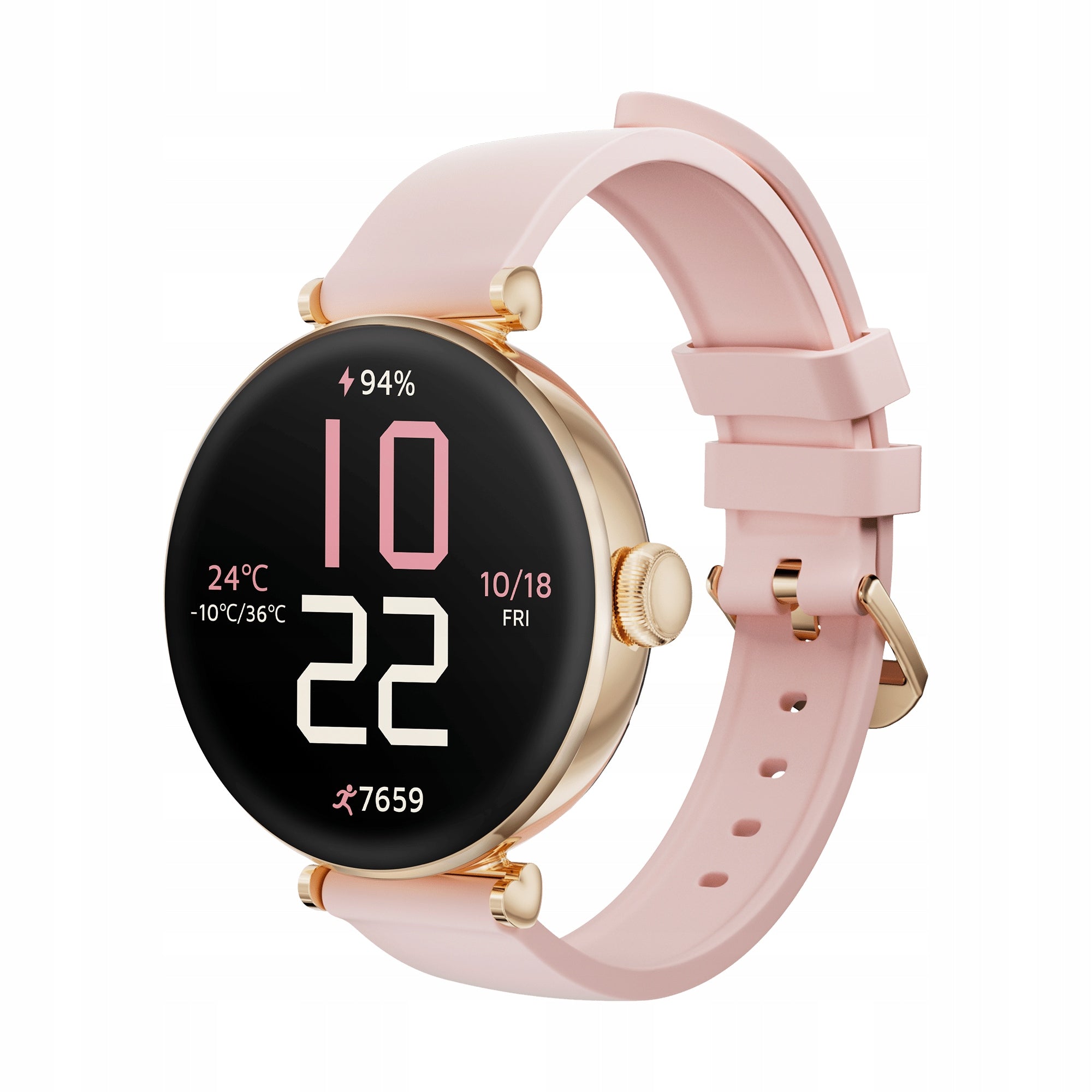 2X KIESLECT Pura Gold Smartwatch 1.19" AMOLED Bluetooth 5.2 IP68