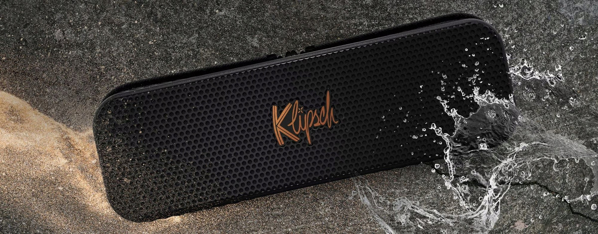 2X KLIPSCH DETROIT PORTABLE BLUETOOTH SPEAKER 5.3 WATERPROOF BLACK 2x15W Model other